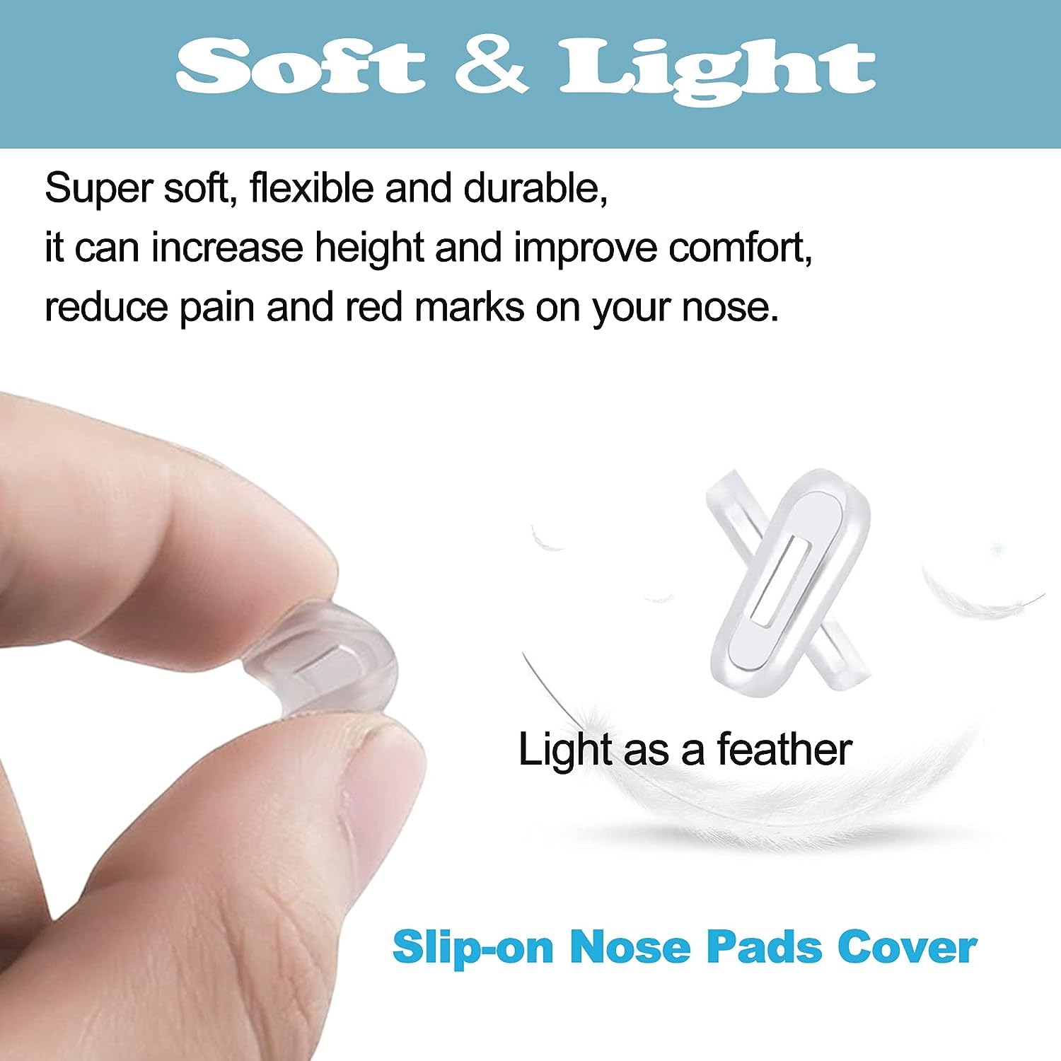 NLQHOPTS almohadillas nariz gafas silicona higienicas para uso prolongado.