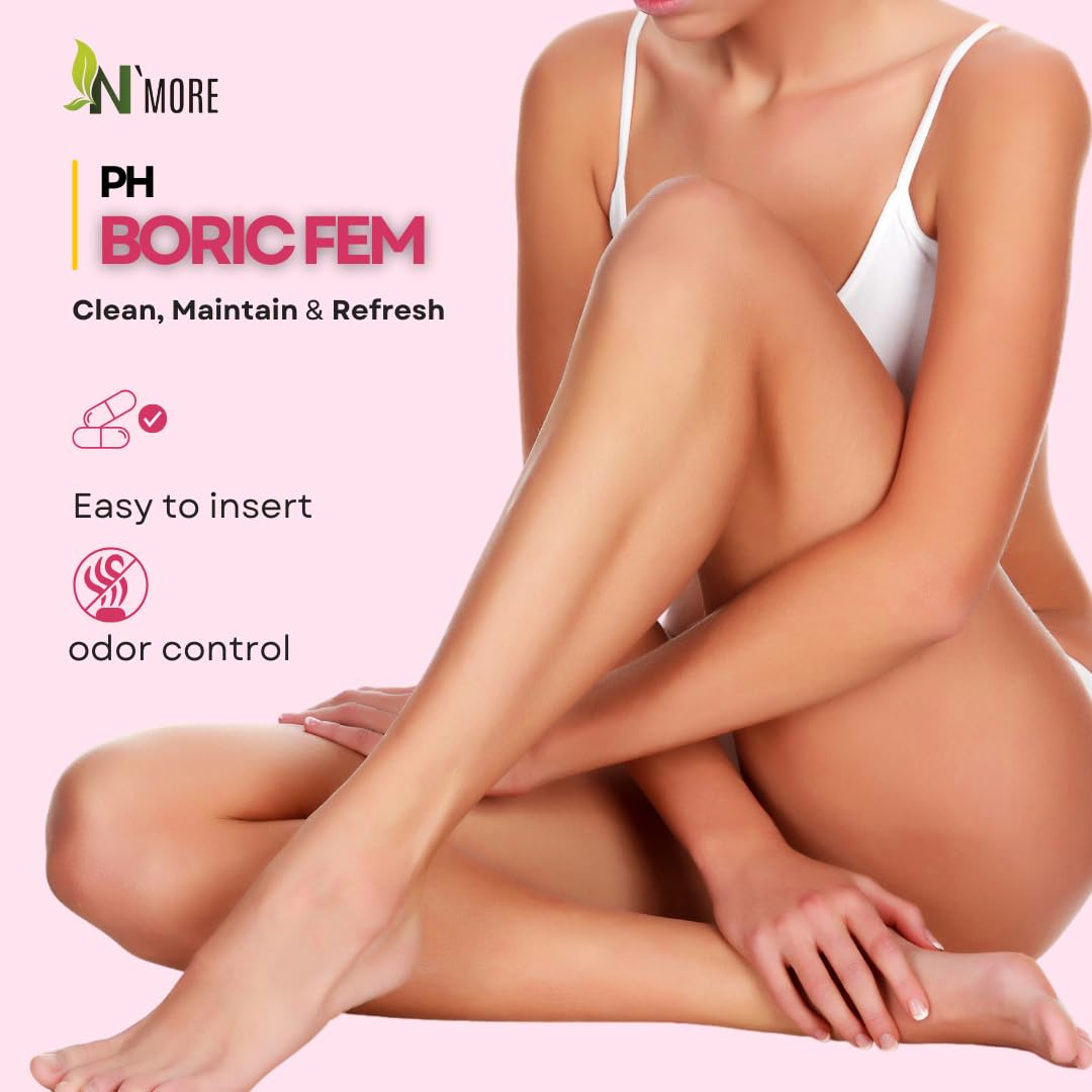 N'More borico supositorios vaginales puro 600mg.