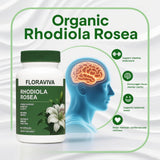 NO BALD Floraviva Rhodiola Rosea detalle de cápsula para enfoque.