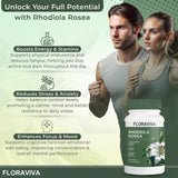 NO BALD Floraviva Rhodiola Rosea cápsulas con fórmula sin aditivos.