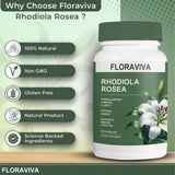 NO BALD Floraviva Rhodiola Rosea cápsulas para concentración diaria.