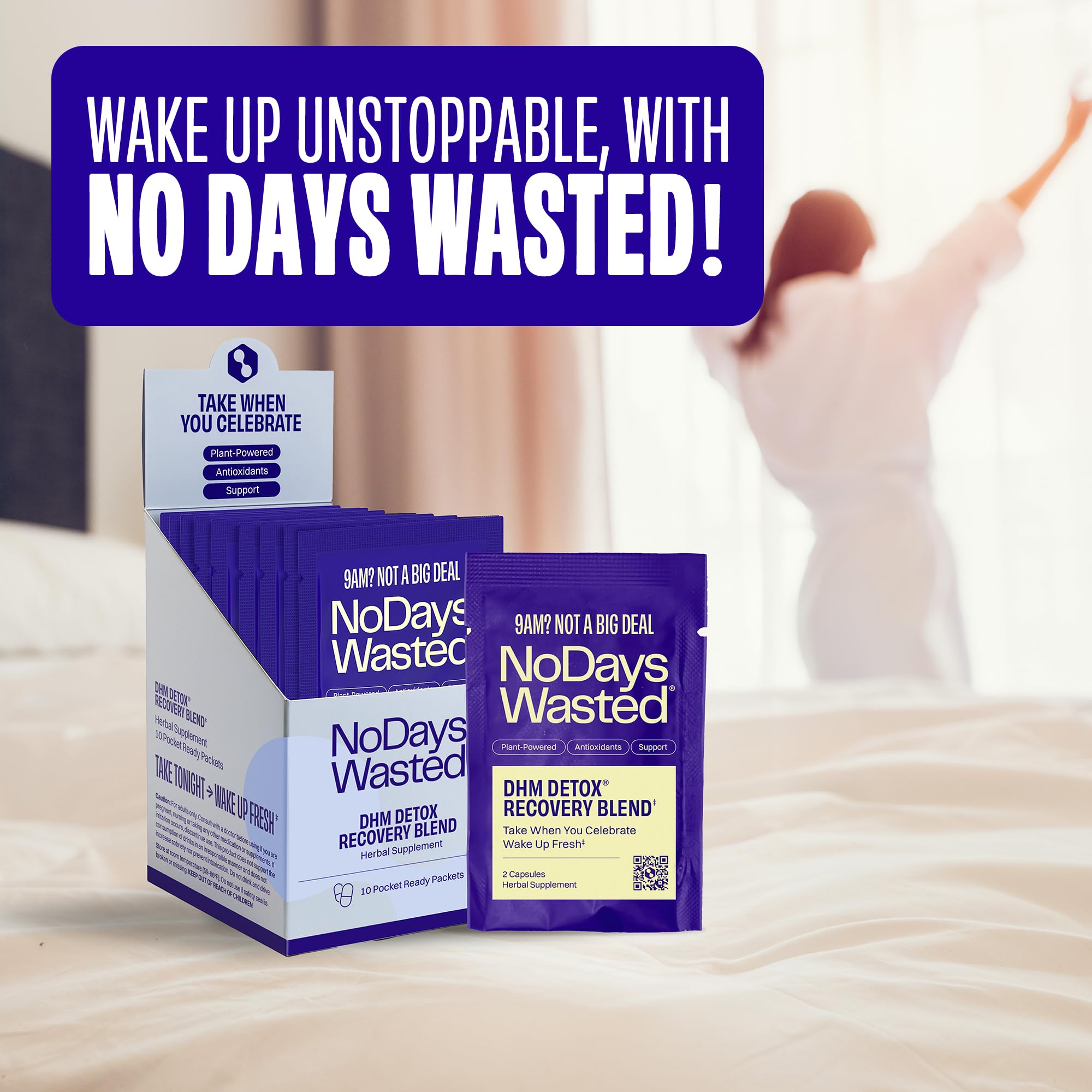 No Days Wasted DHM Detox, ritual nocturno para un despertar más cómodo.