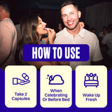 No Days Wasted DHM Detox, uso nocturno: recomendado al beber o antes de dormir.