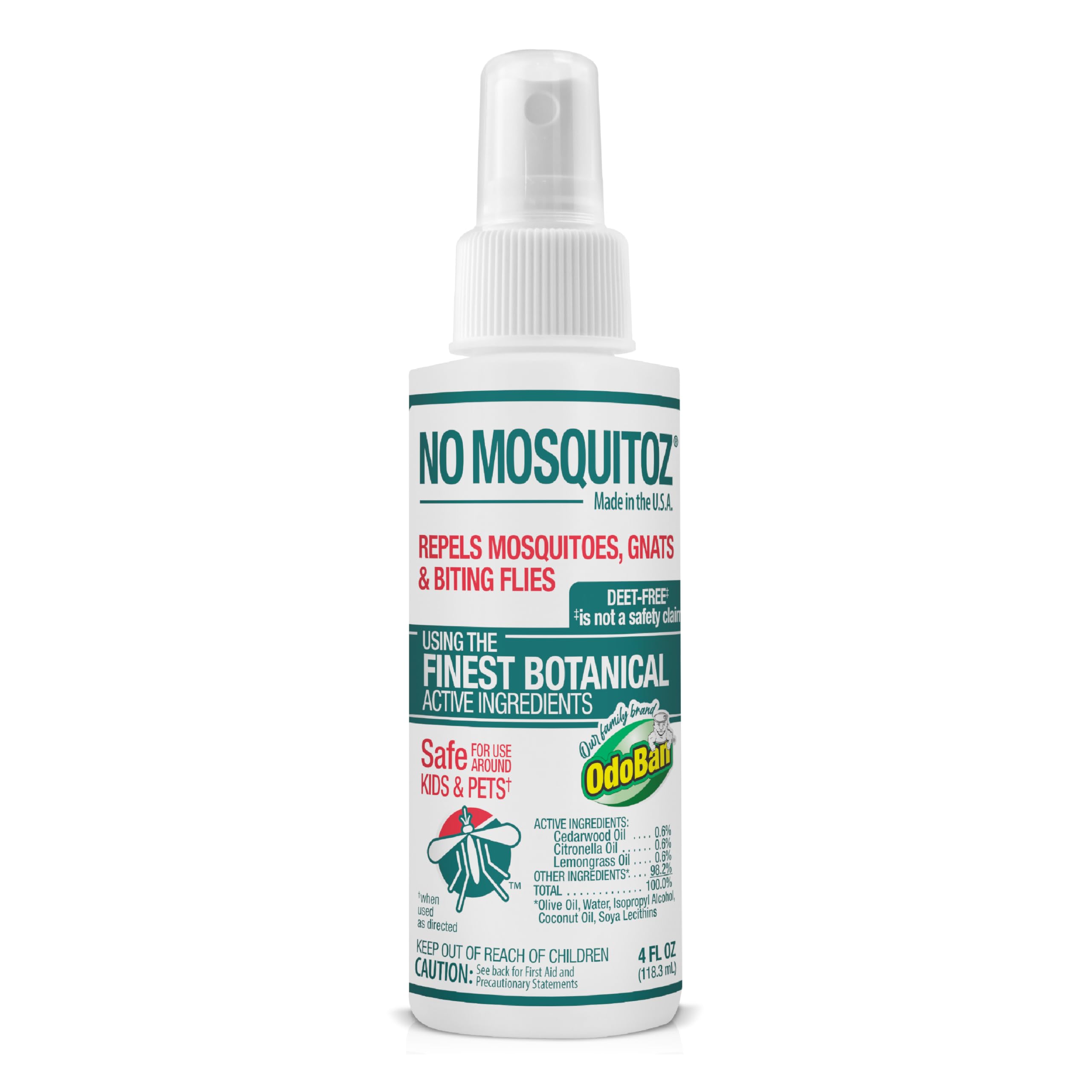 No Natz repelente botánico de insectos con cedro, citronela y limón para exteriores.