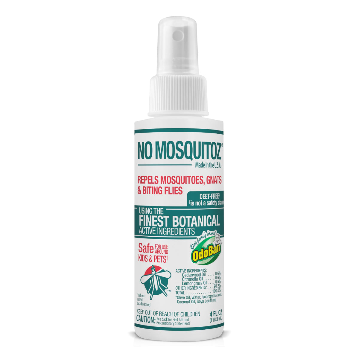 No Natz repelente botánico de insectos con cedro, citronela y limón para exteriores.