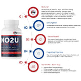 Dosificación NO2U Bryan Nitriceuticals, dos veces al día para rutina estable