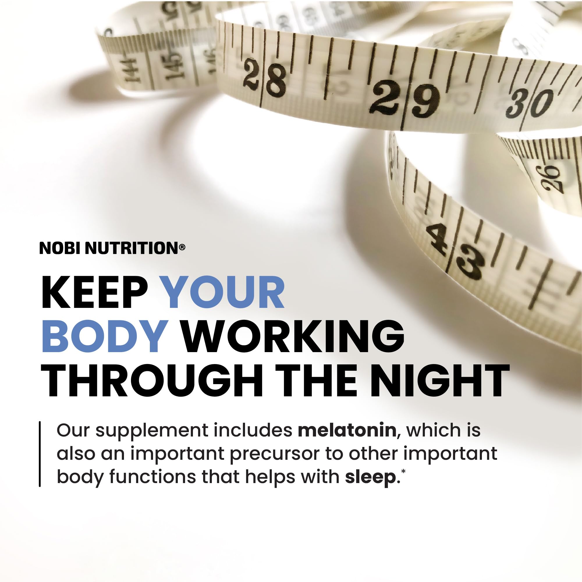 Nobi Nutrition melatonina: cápsula para facilitar dormir.