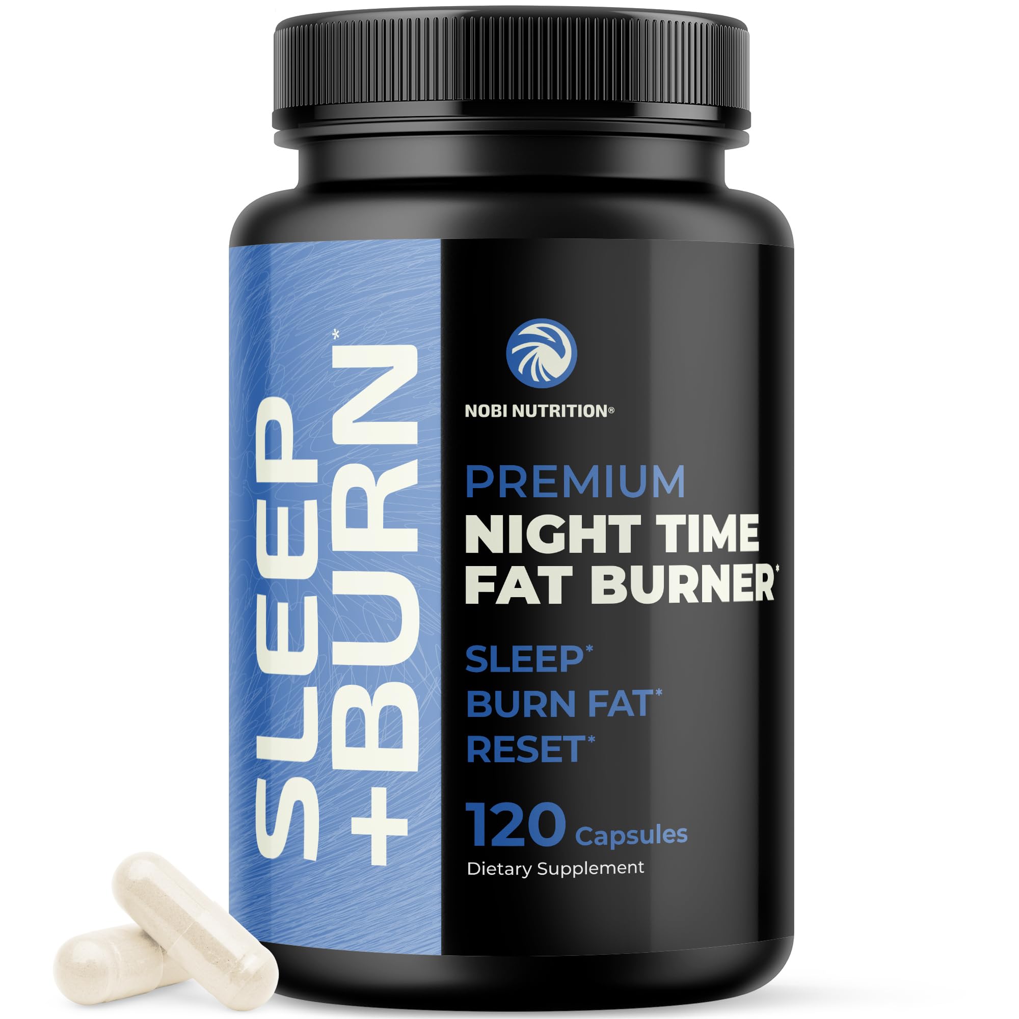 Nobi Nutrition quema grasa nocturna: cápsulas para apoyar metabolismo durante el sueño.