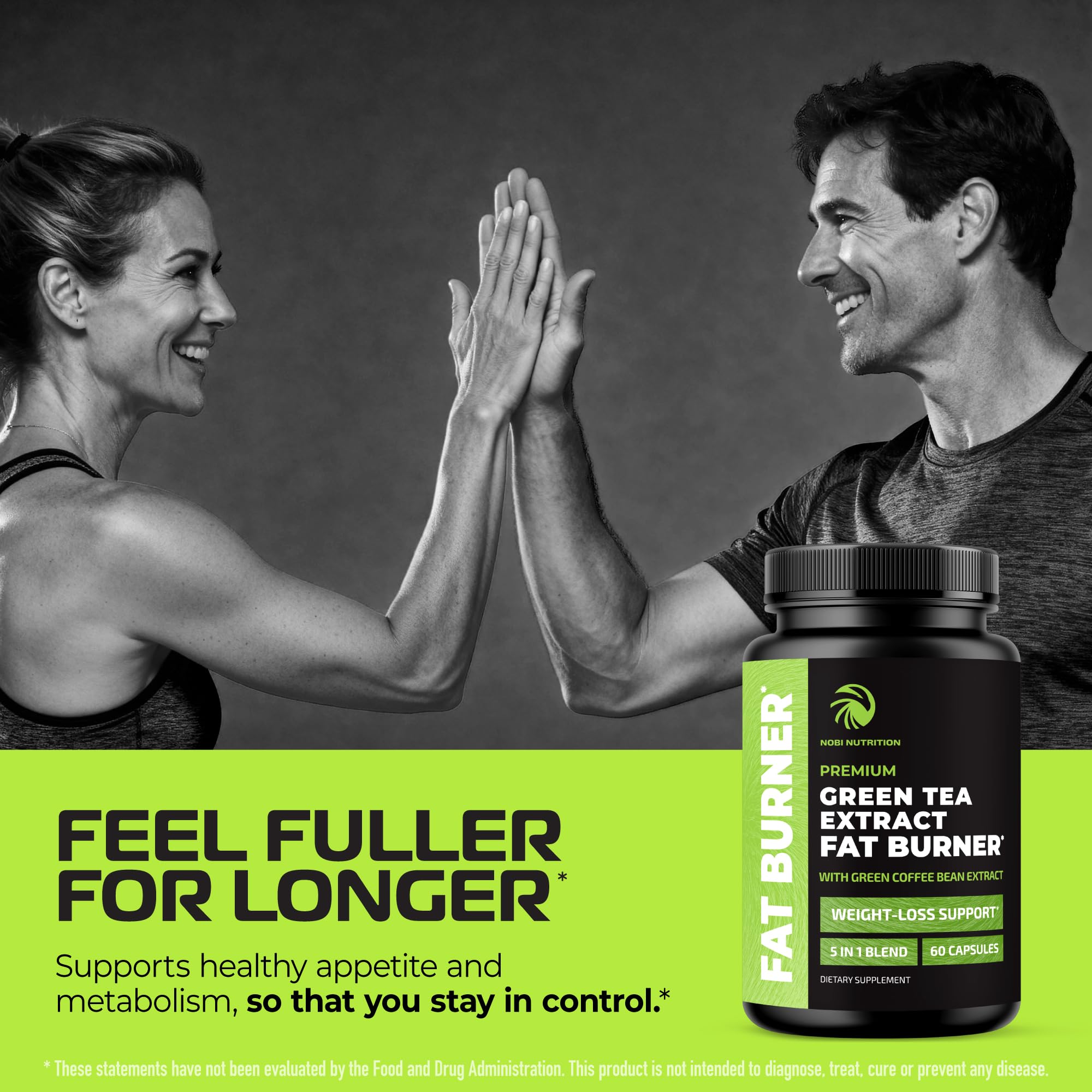 Nobi Nutrition cápsulas con cafeína natural para energía y enfoque.