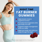 Primer plano de gomitas Nobi Nutrition para gestión del hambre antes de dormir