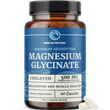 Nobi Nutrition magnesio glicinato 500 mg botella, alta absorción para uso diario