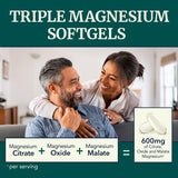 Nobi Nutrition Magnesio Triple: citrato, malato y oxido para absorción eficiente.