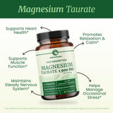 Nobi Nutrition Magnesium Taurate - cápsulas fáciles de tragar para uso diario