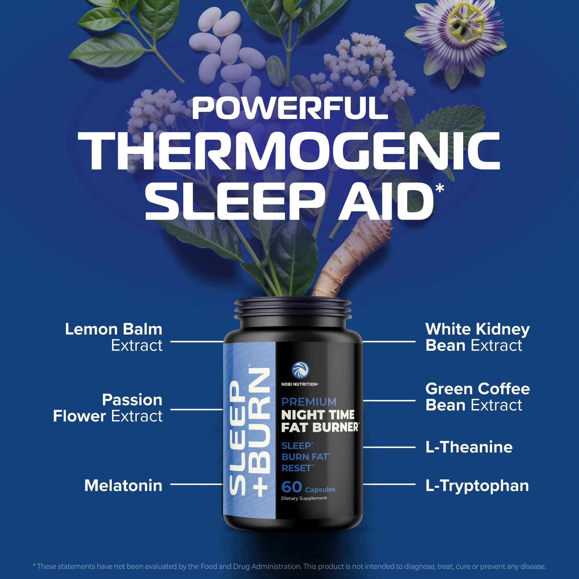 Persona durmiendo plácidamente con el producto Nobi Nutrition a la vista