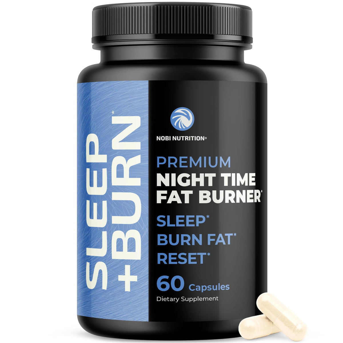 Nobi Nutrition quemador grasa nocturno, botellas para dormir mejor y apoyar el metabolismo