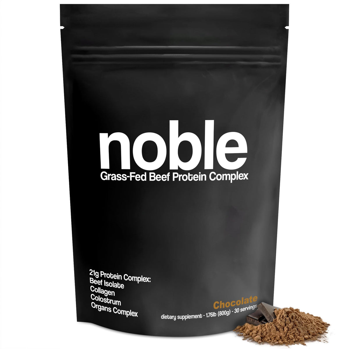 Proteína Chocolate Noble Origins de 21 g para batidos diarios.