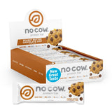 Barra No Cow vegana con empaque frontal, snack portátil y equilibrado.