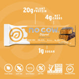 No Cow barra proteica vegana cup mantequilla cacahuete con sabor chocolate y cacahuete