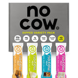 No Cow barras proteína con cobertura variedad, snack delicioso con 20 g proteína vegetal para energía sostenida.