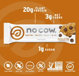 Barrita No Cow proteína vegana textura densa, snack para recuperación