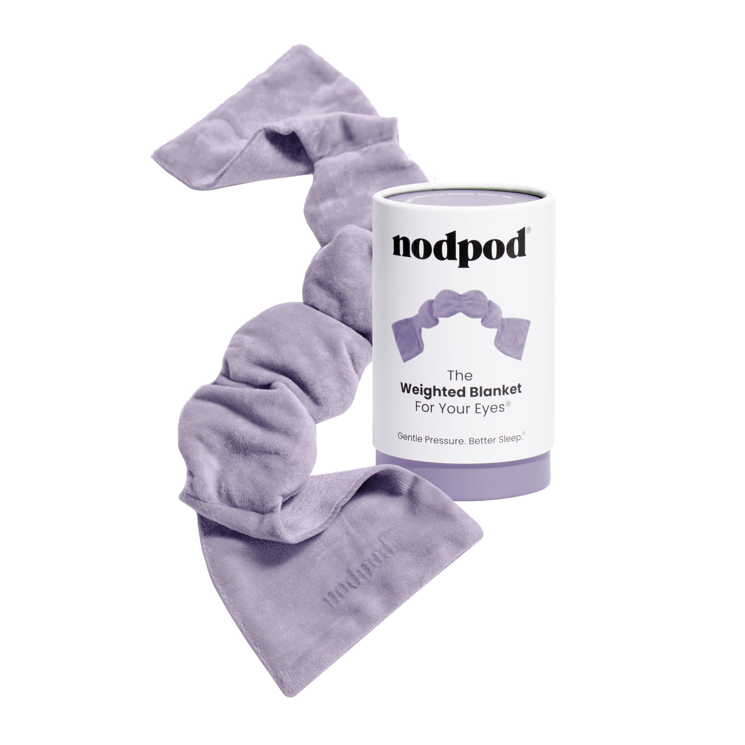 Nodpod mascara para dormir con peso suave promueve relajacion y comodidad.