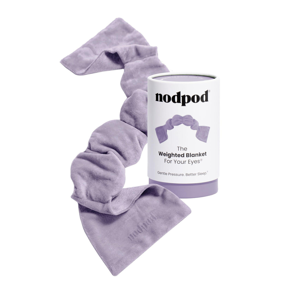 Nodpod mascara para dormir con peso suave promueve relajacion y comodidad.