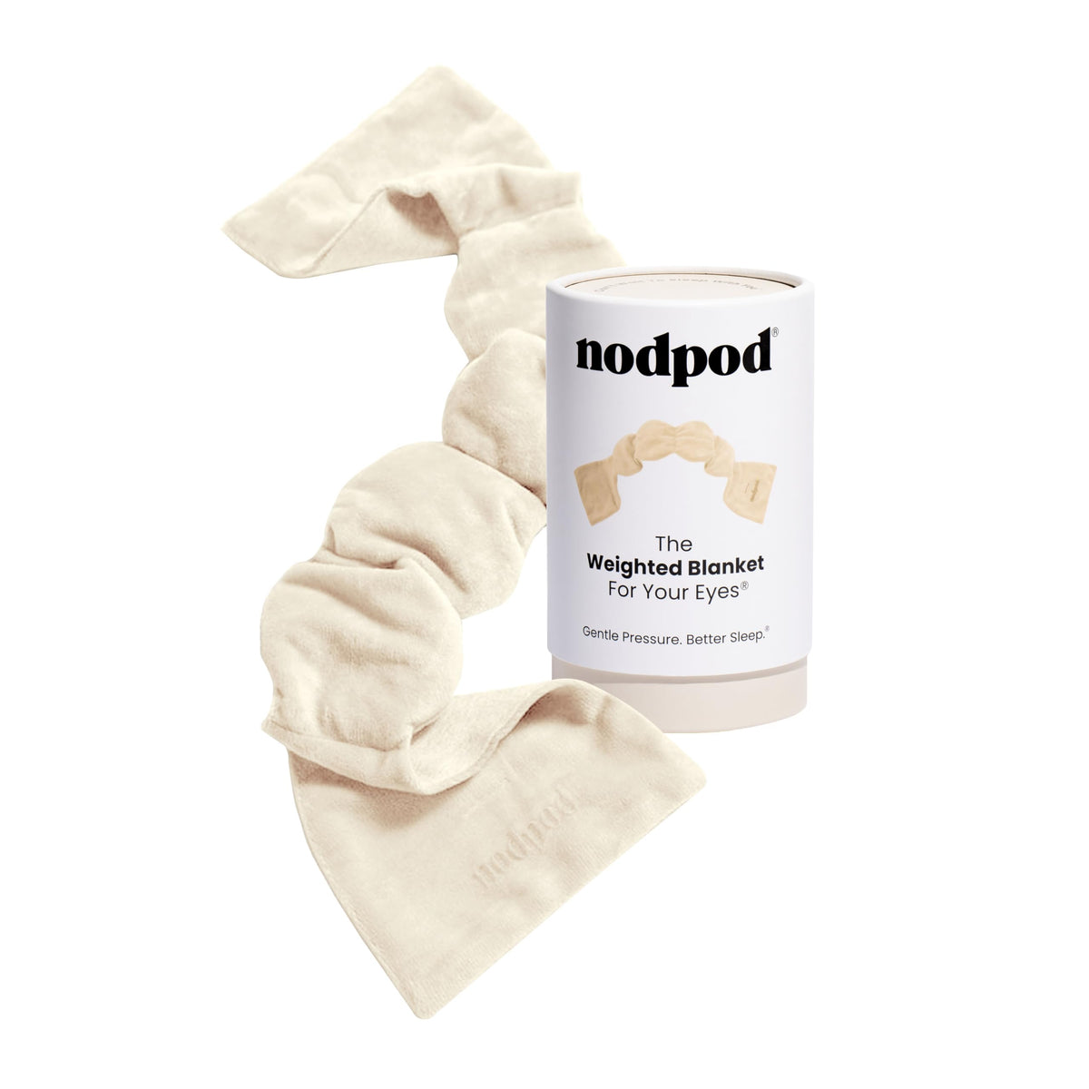 Nodpod mascarilla ocular pesados para relajación y bloqueo de luz.