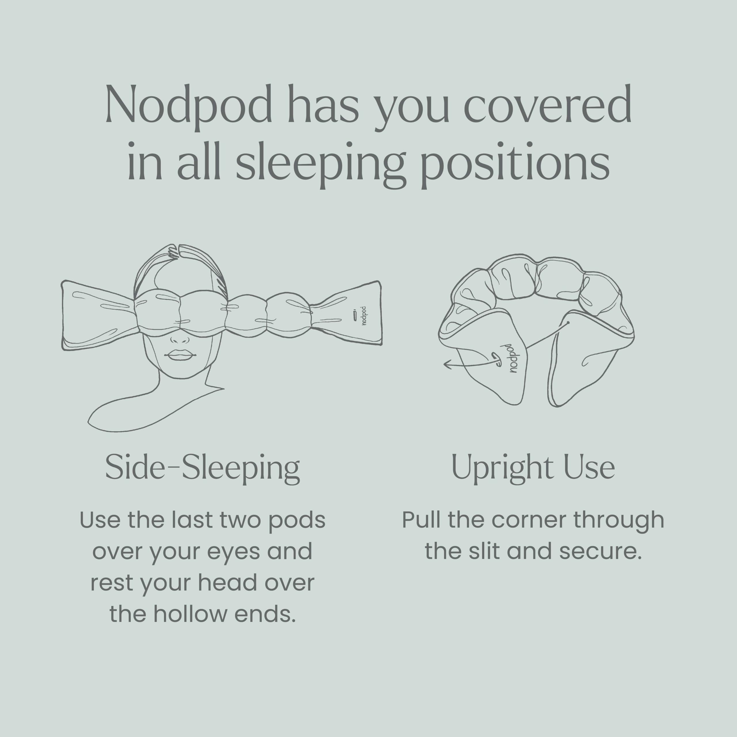 Nodpod adaptable al congelador mantiene una sensación suave y fresca.