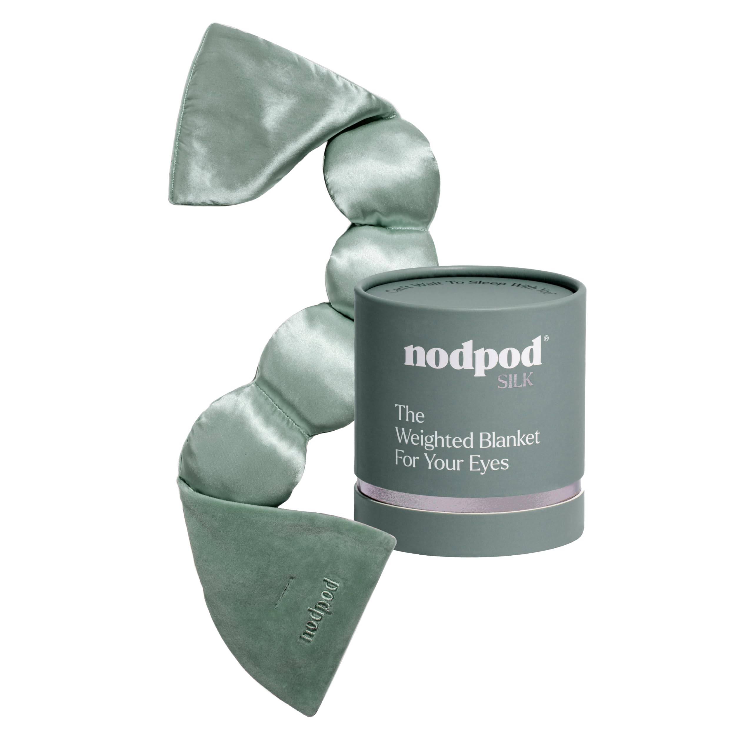 Nodpod mascarilla de seda mineralizada sin correas para descanso cómodo (Willow).