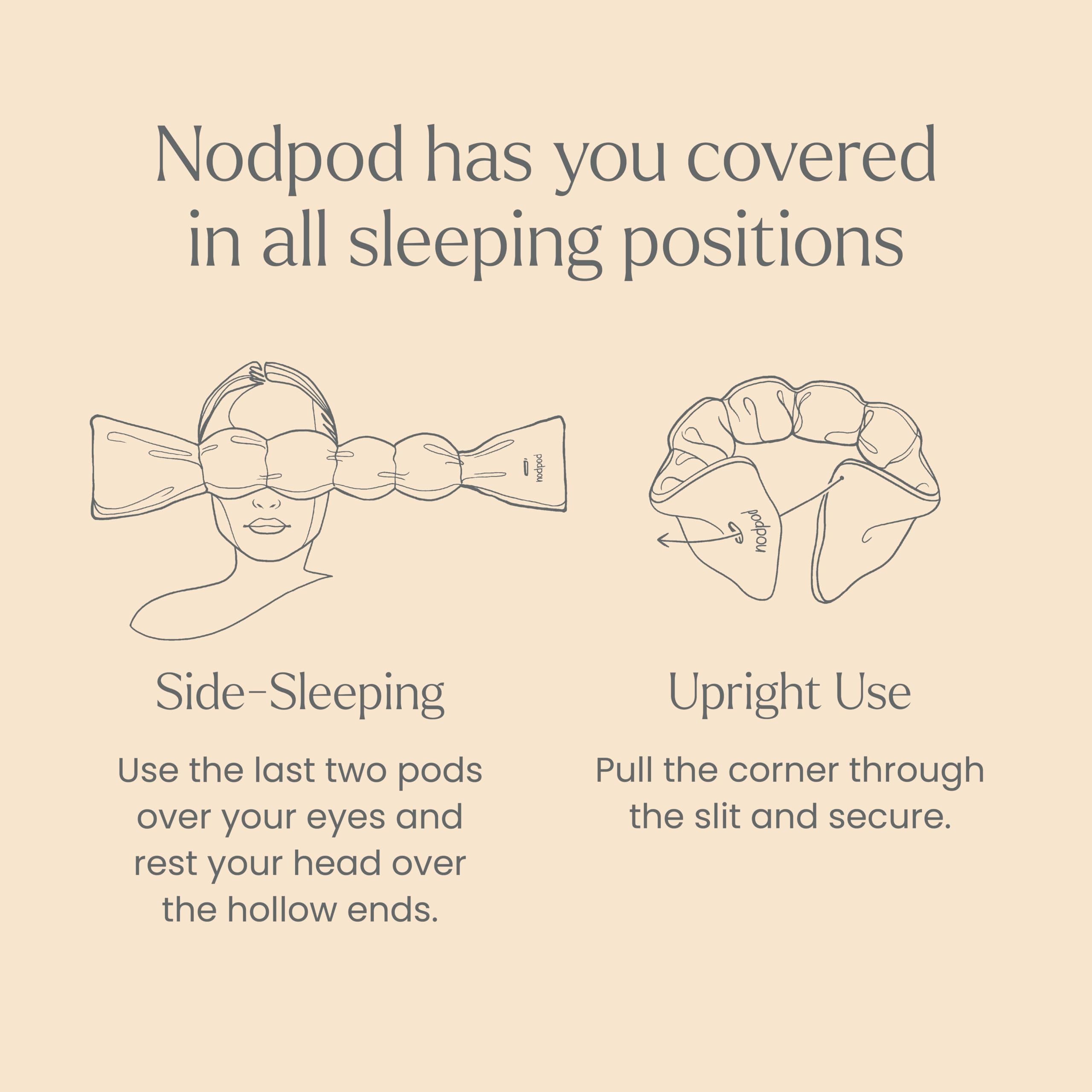 Nodpod uso cómodo durante viajes para descanso continuo.