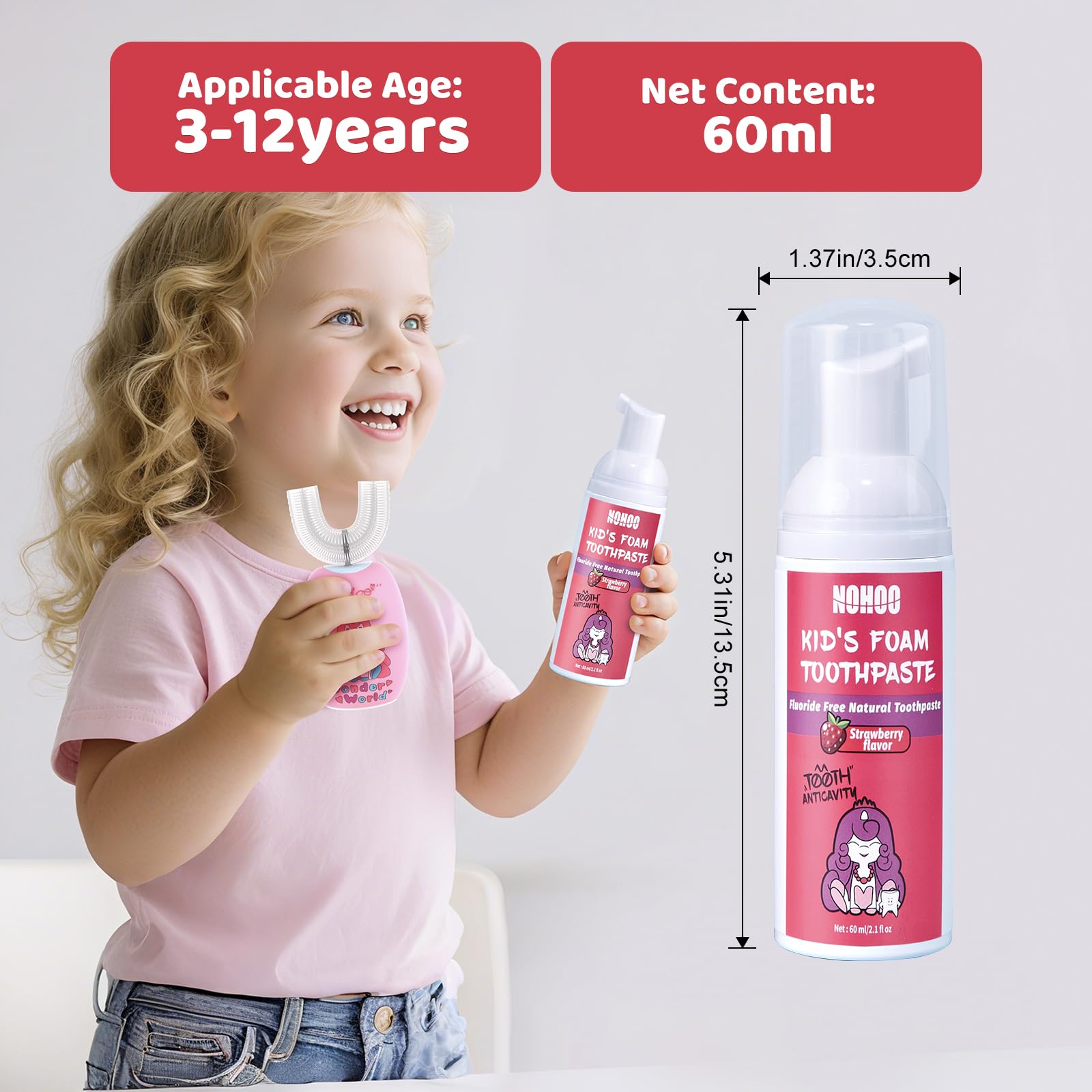 NOHOO guía de cepillado fácil, ayuda a niños a aprender el paso a paso.