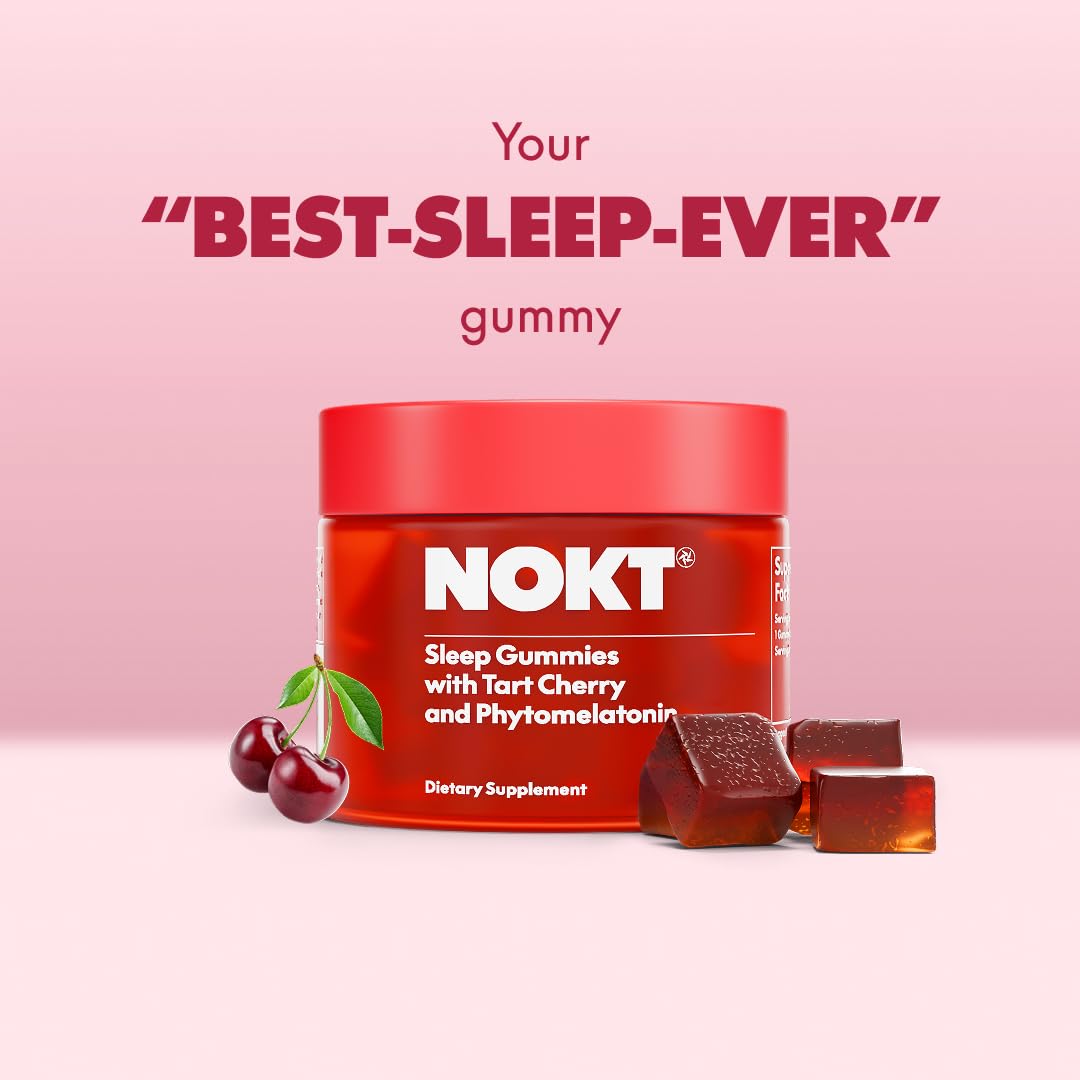 Consumo recomendado de NOKT gomitas por la noche para relajación.