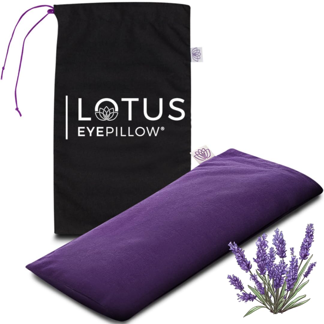 Nolava Designs Lotus Eye Pillow frontal, ideal para relajación y aromaterapia suave.