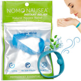 NoMo Nausea pulsera aromaterapia azul en la muñeca, alivio suave de náuseas