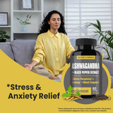 NooMost Ashwagandha cápsulas, frascos: suministro estable para energía sostenida.