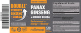 NooMost detalle de cápsula ginseng rojo y ginkgo, enfoque sostenido y bienestar diario.