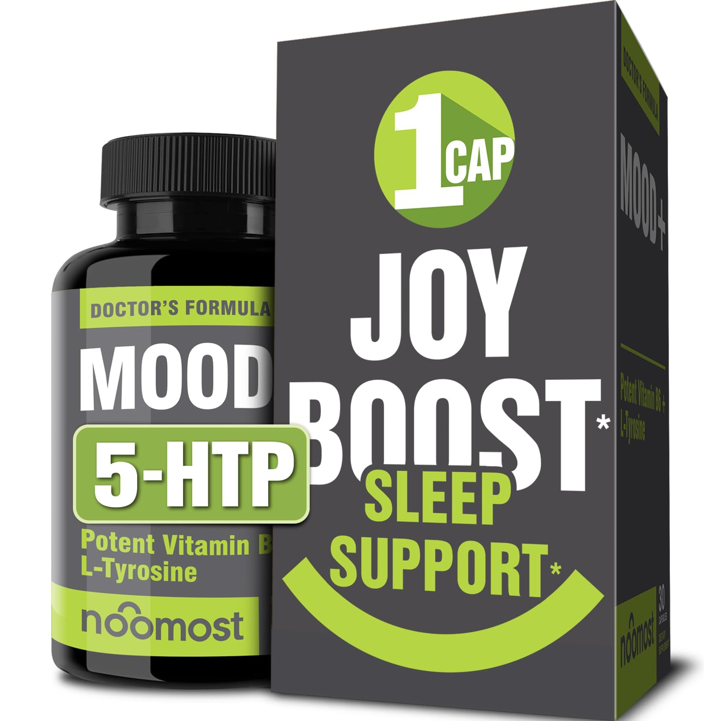 NooMost Mood Support vertido de frasco para uso diario y apoyo de ánimo