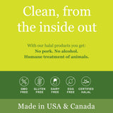 Noor Vitamins Halal: certificado ISNA visible en la etiqueta.