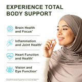 Noor Vitamins Omega 3: símbolo libre de gluten en el empaque.
