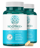 Nootrix Brain Plus: botella visible, facilita toma diaria para enfoque sostenido