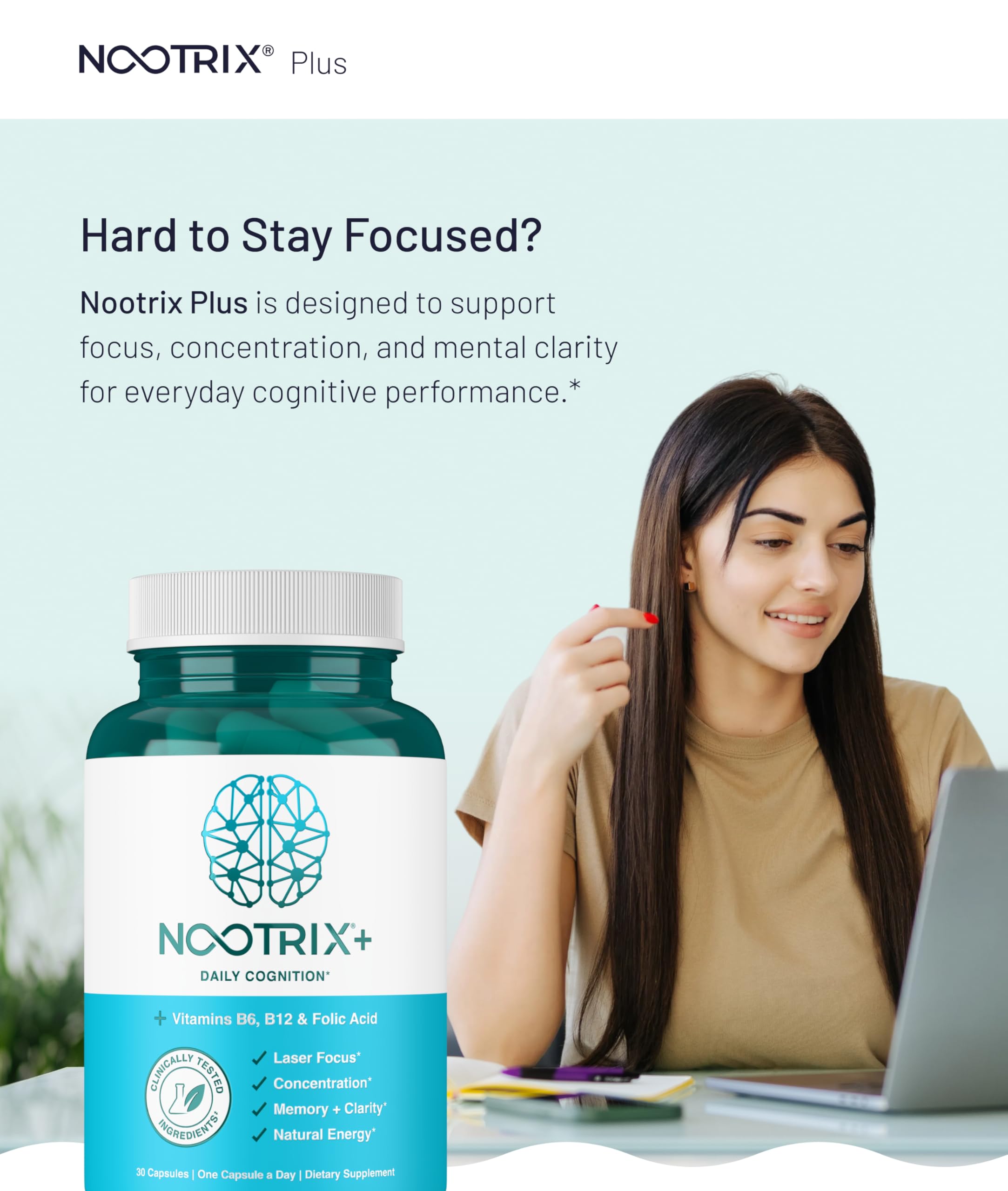 Nootrix Brain Plus: toma diaria para energía cerebral sostenida
