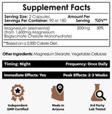 Etiqueta de Nootropics Depot Mg Glycinato destacando biodisponibilidad.