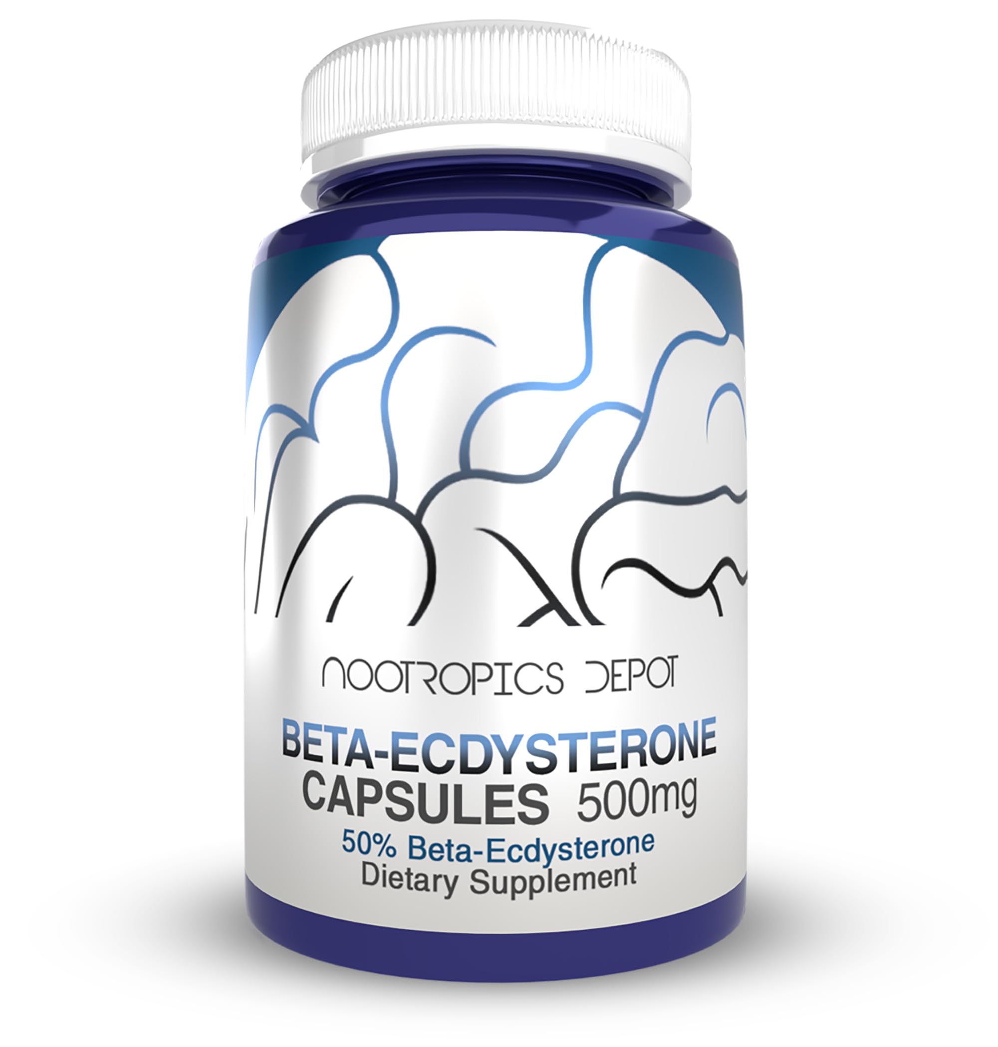 Nootropics Depot envase y caja, diseño claro para revisar etiqueta.