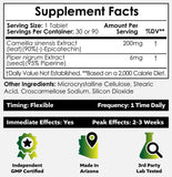 Nootropics Depot Epicatechin tabletas etiqueta detalle, ingredientes y bioaccesibilidad.
