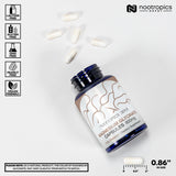 Etiqueta de Nootropics Depot con información de magnesio glicinato.