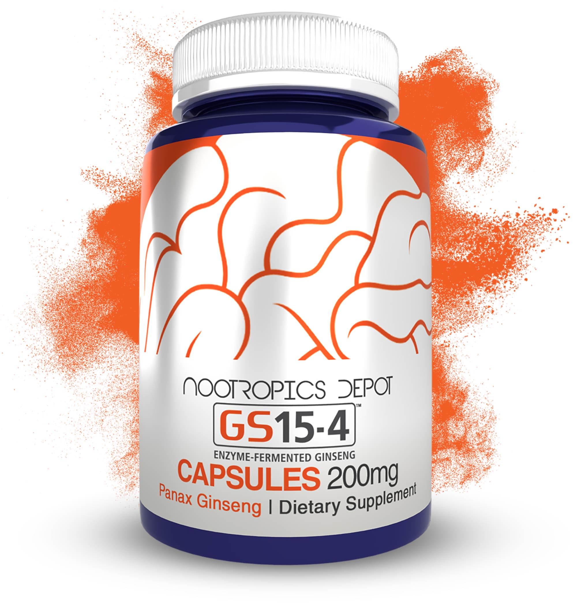 Nootropics Depot GS15-4 Panax Ginseng, cápsulas para enfoque diario