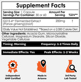 Etiqueta del GS15-4 Panax Ginseng de Nootropics Depot, identificación clara