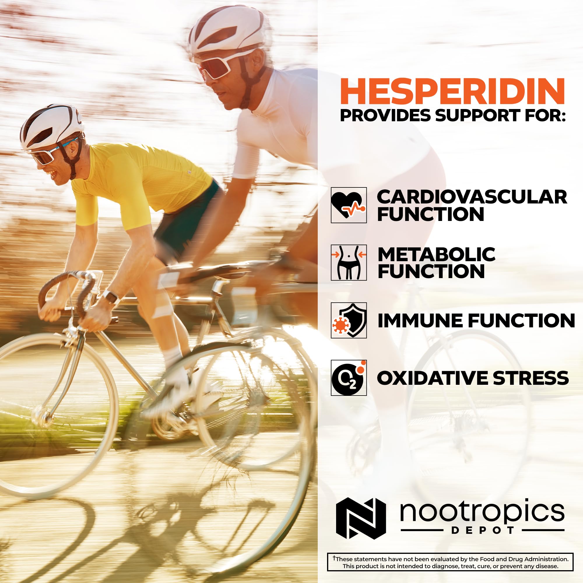 Nootropics Depot Hesperidina, píldoras en blister, dosificación diaria conveniente.