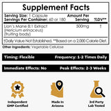 Nootropics Depot melena de león cápsulas, claridad mental potencial.