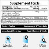 Nootropics Depot Sensoril Ashwagandha, cápsulas cercanas, uso diario para bienestar general.